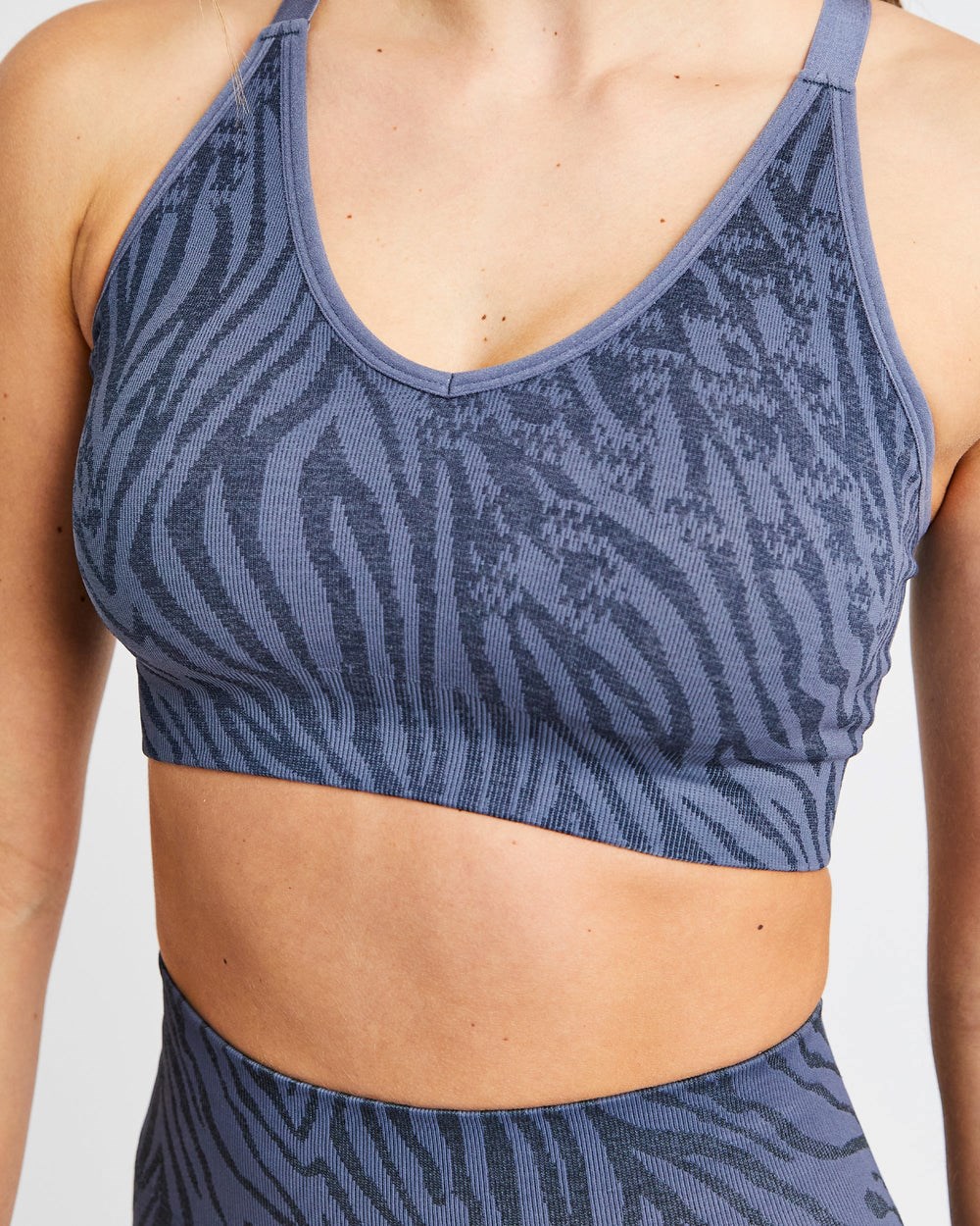 AYBL Evolve Animal Seamless Sports Bra Niebieskie | 192064-HSA