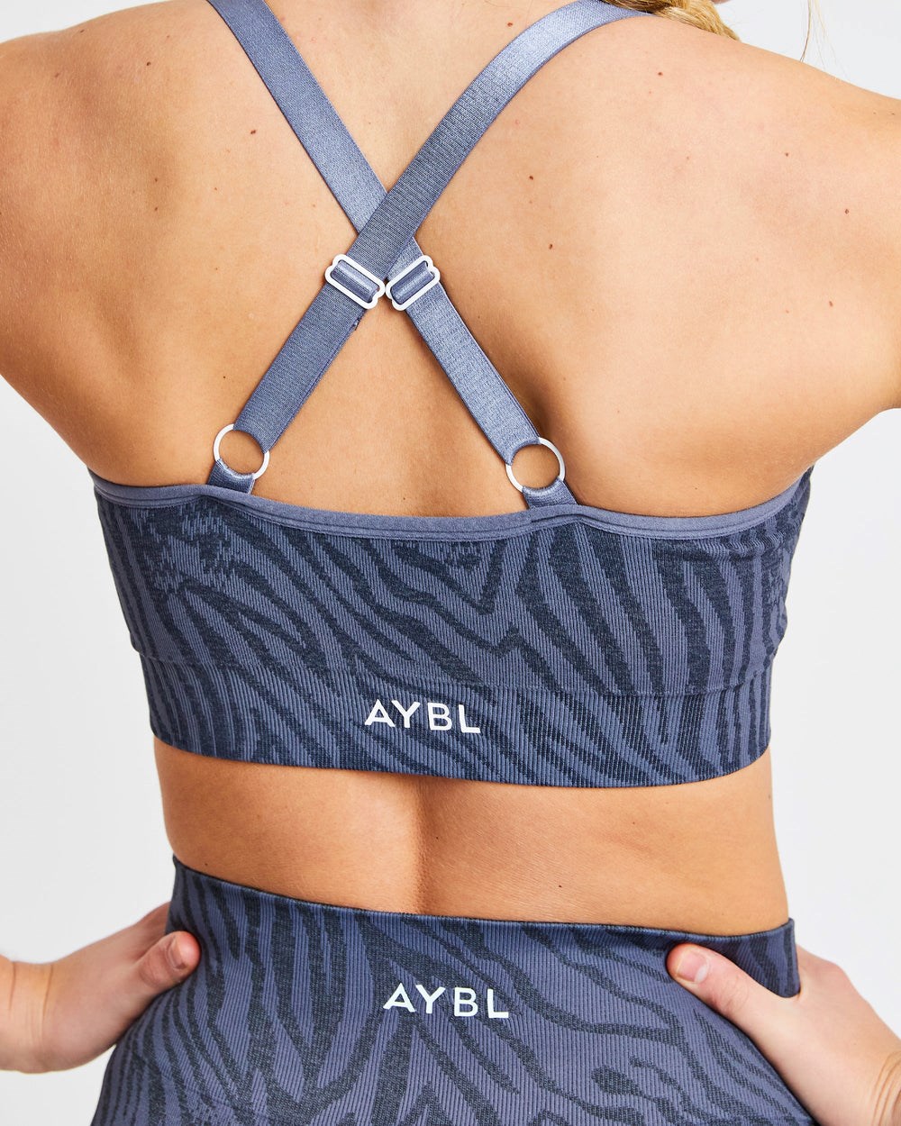 AYBL Evolve Animal Seamless Sports Bra Niebieskie | 192064-HSA