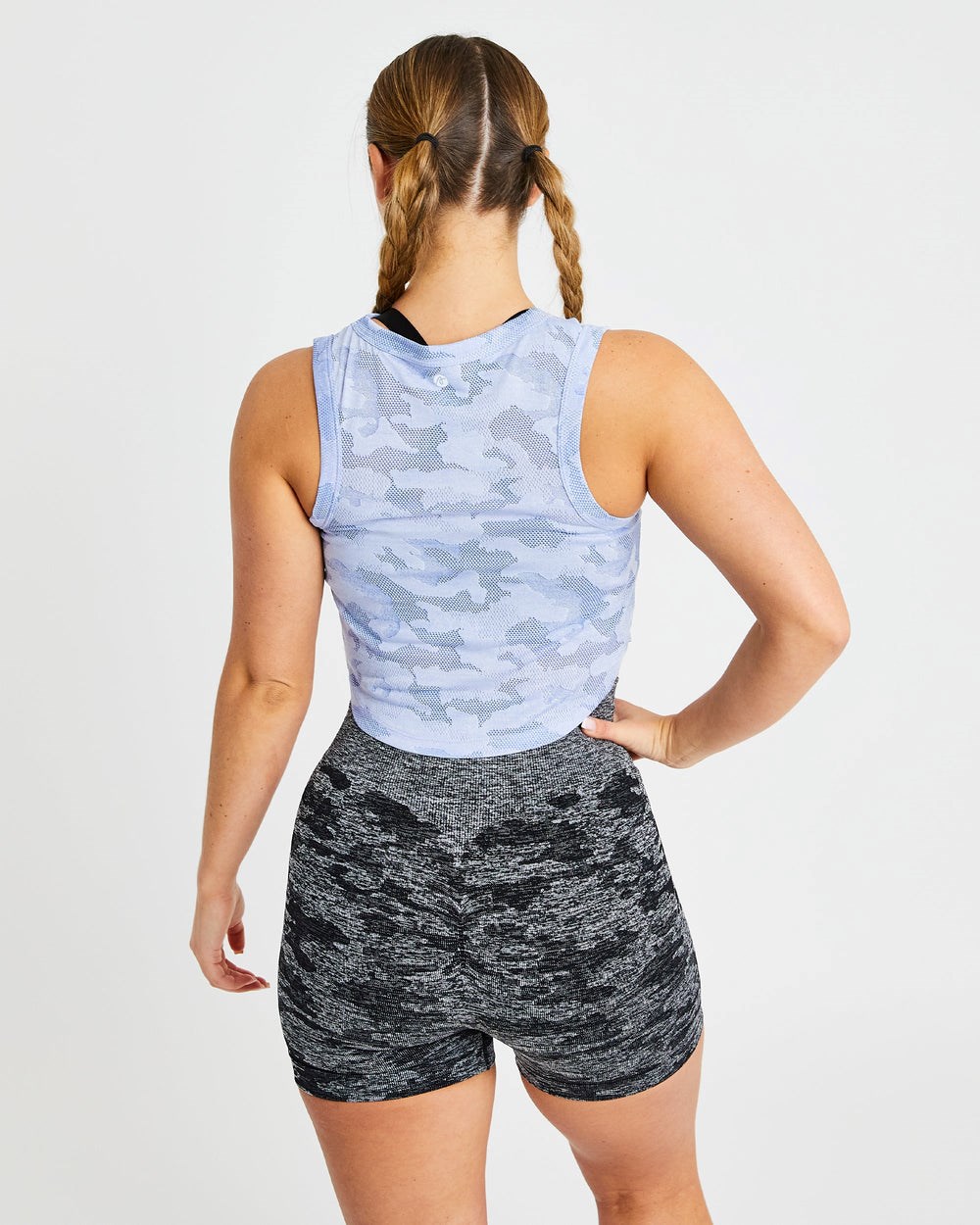 AYBL Evolve Camo Crop Vest Niebieskie | 013847-SCQ