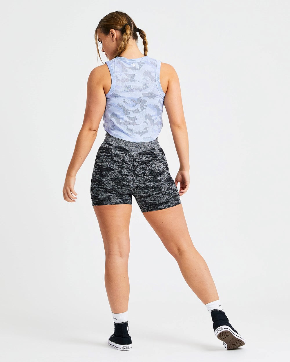 AYBL Evolve Camo Crop Vest Niebieskie | 013847-SCQ