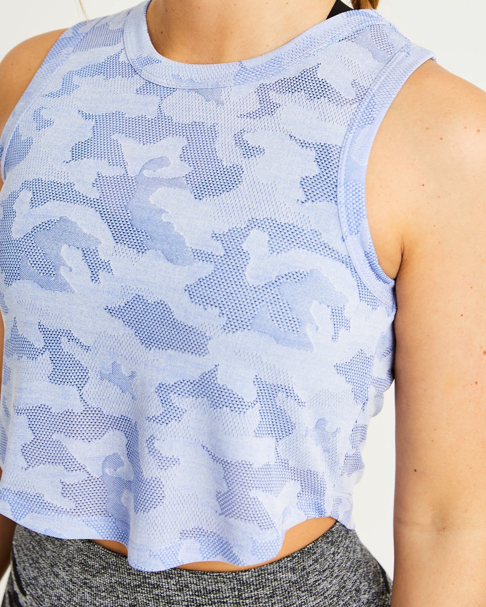 AYBL Evolve Camo Crop Vest Niebieskie | 013847-SCQ