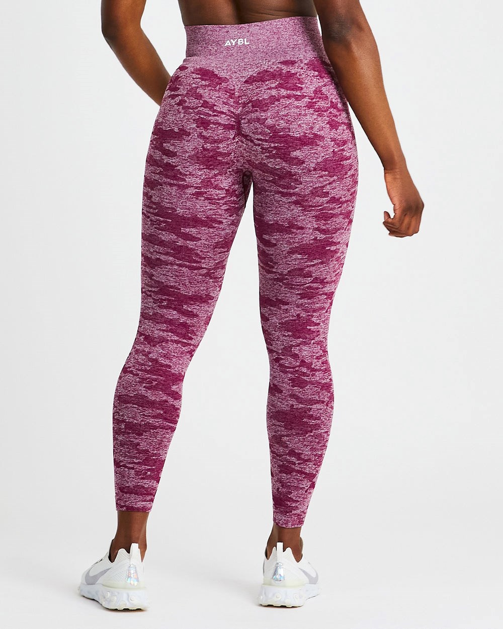 AYBL Evolve Camo Seamless Leggings Bordowe | 098317-RZI