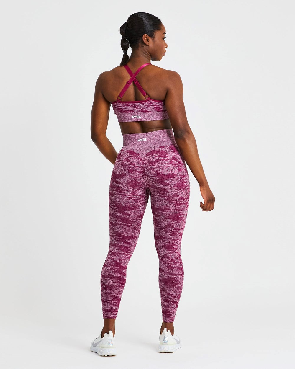 AYBL Evolve Camo Seamless Leggings Bordowe | 098317-RZI