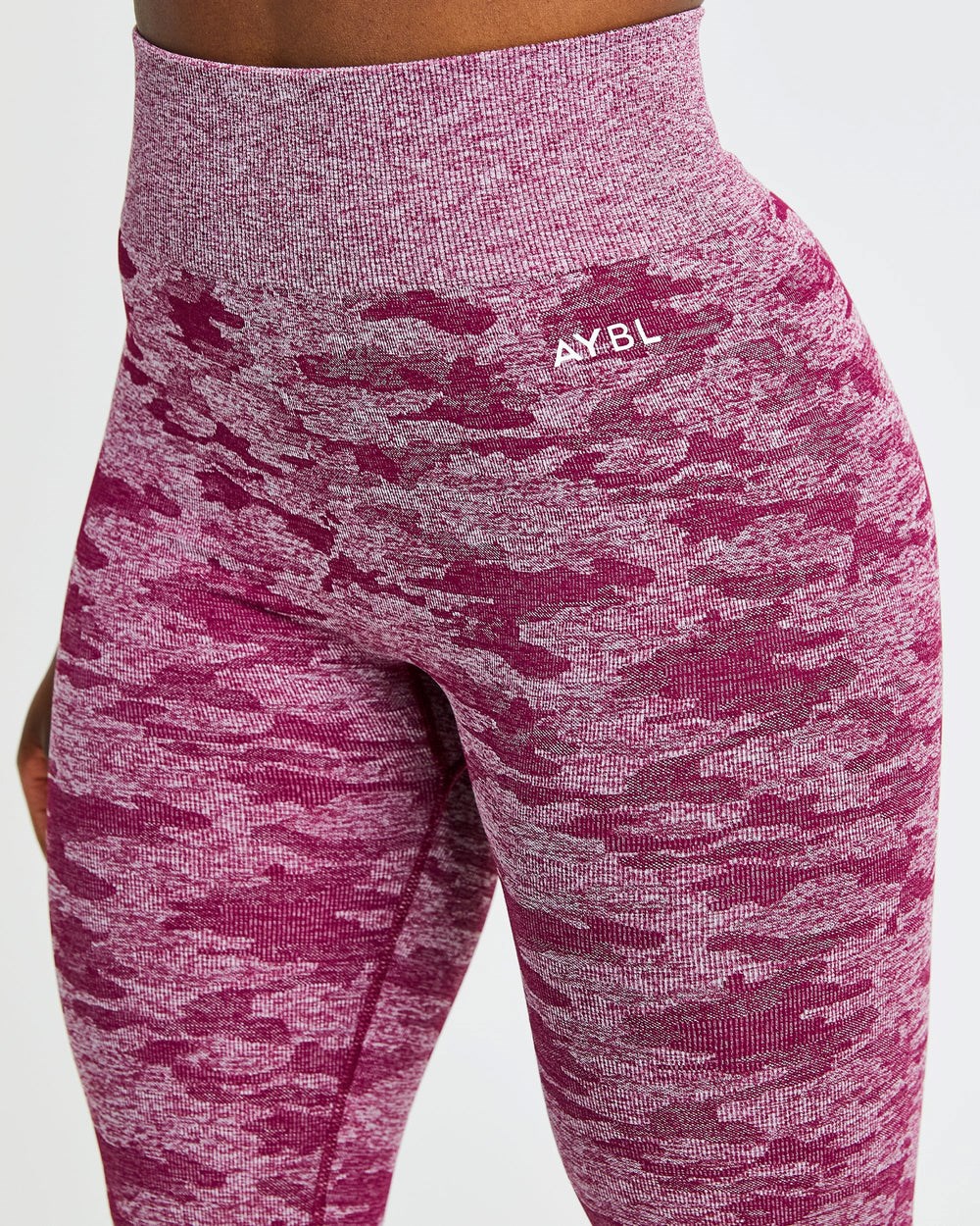 AYBL Evolve Camo Seamless Leggings Bordowe | 098317-RZI