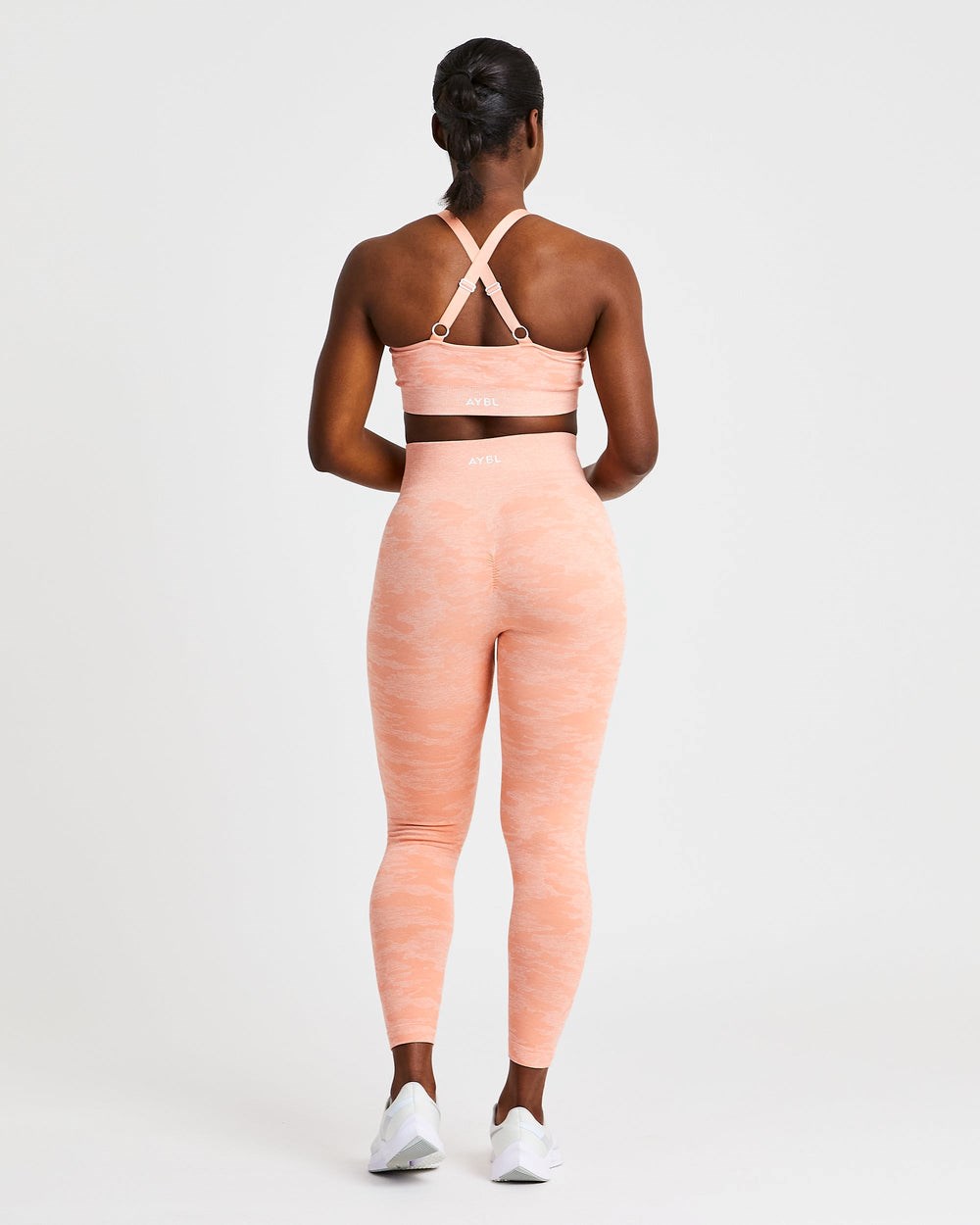 AYBL Evolve Camo Seamless Leggings Peach | 058942-PXM