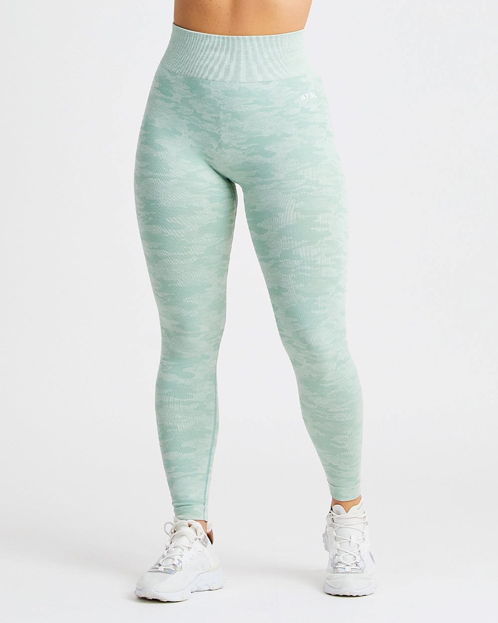 AYBL Evolve Camo Seamless Leggings Zielone | 014275-XJH