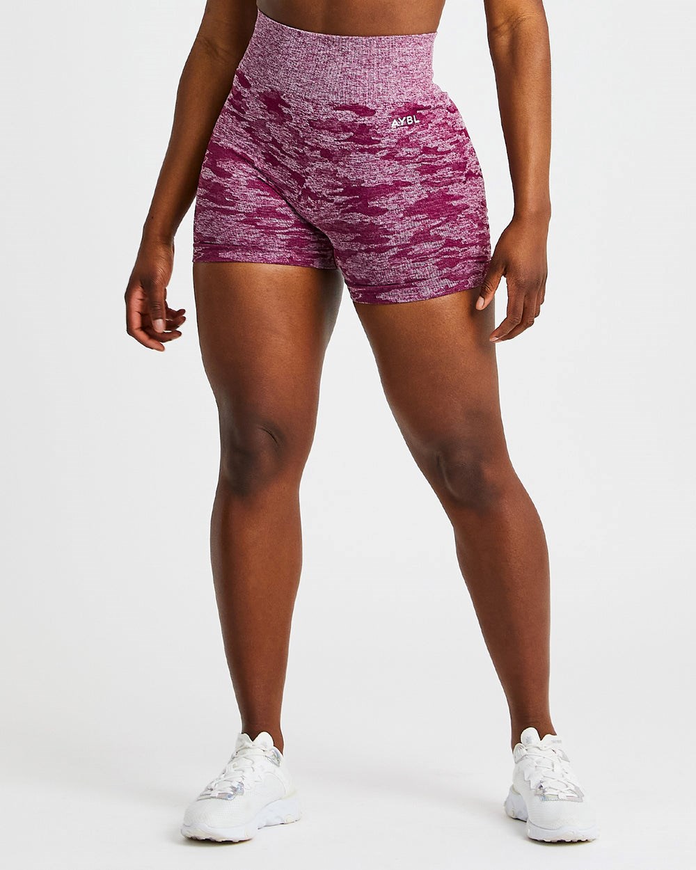 AYBL Evolve Camo Seamless Shorts Bordowe | 109563-UDX