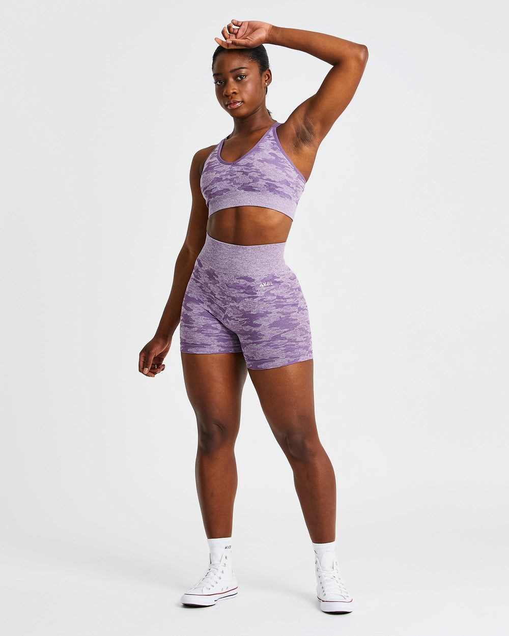 AYBL Evolve Camo Seamless Shorts Plum | 963572-ASG