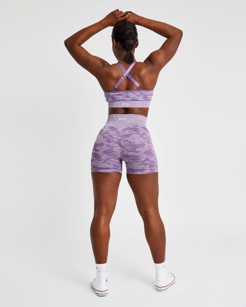 AYBL Evolve Camo Seamless Shorts Plum | 963572-ASG