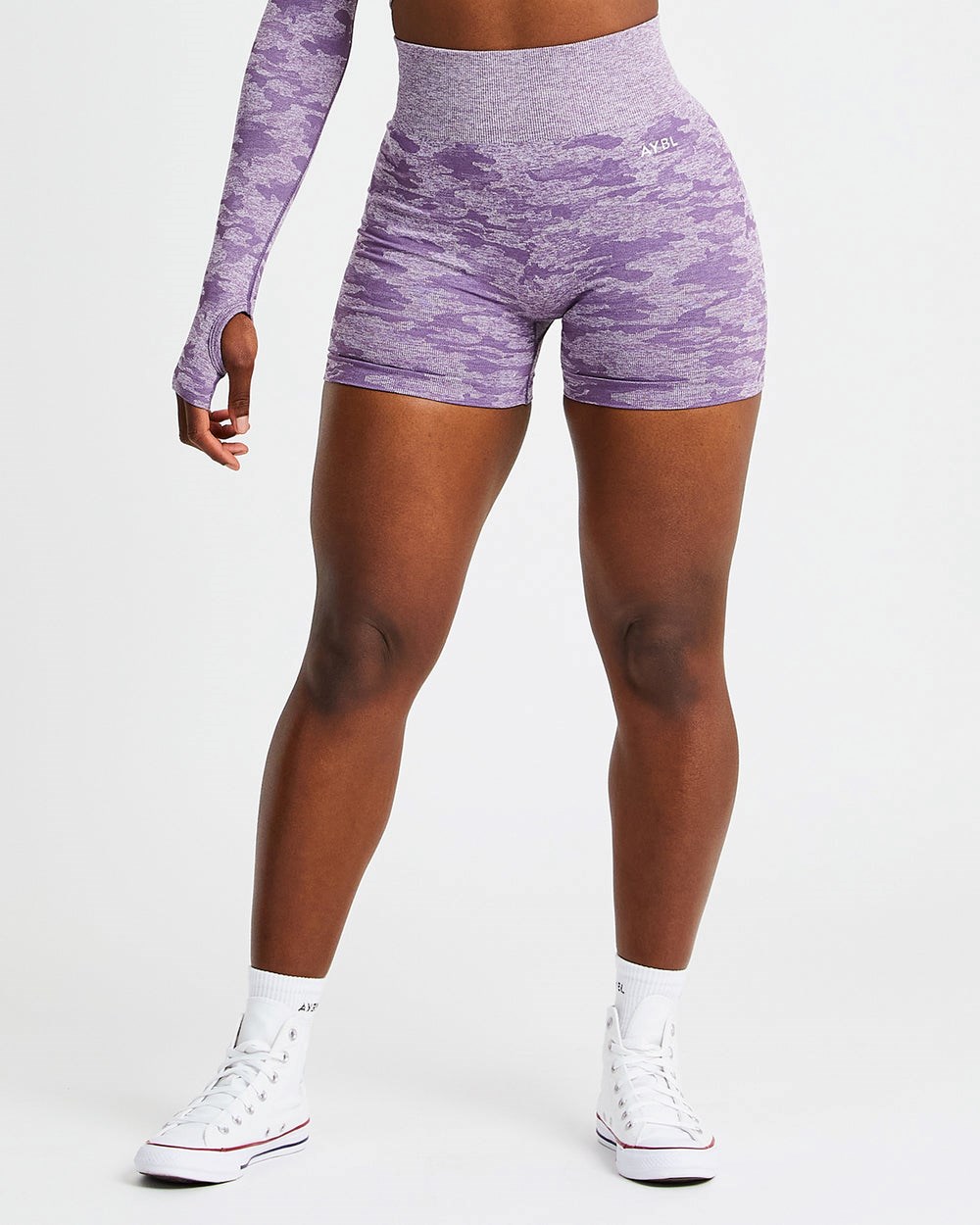 AYBL Evolve Camo Seamless Shorts Plum | 963572-ASG