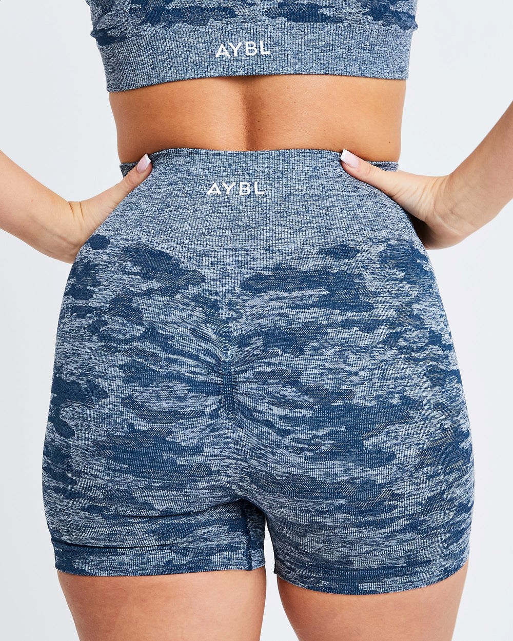 AYBL Evolve Camo Seamless Shorts Teal | 187506-QBW