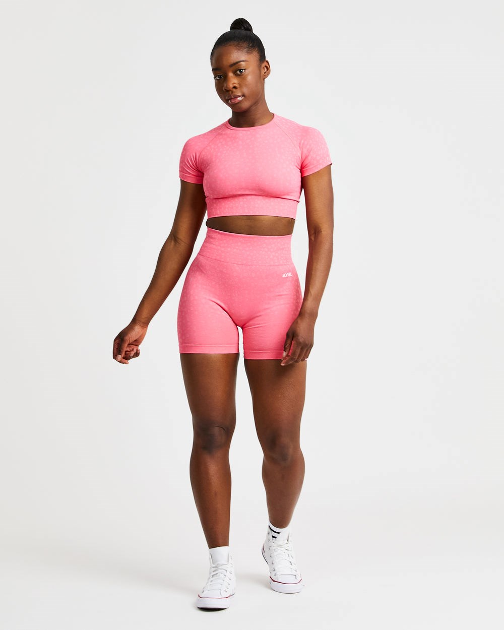 AYBL Evolve Speckle Seamless Crop Top Koralowe Różowe | 104365-CWU