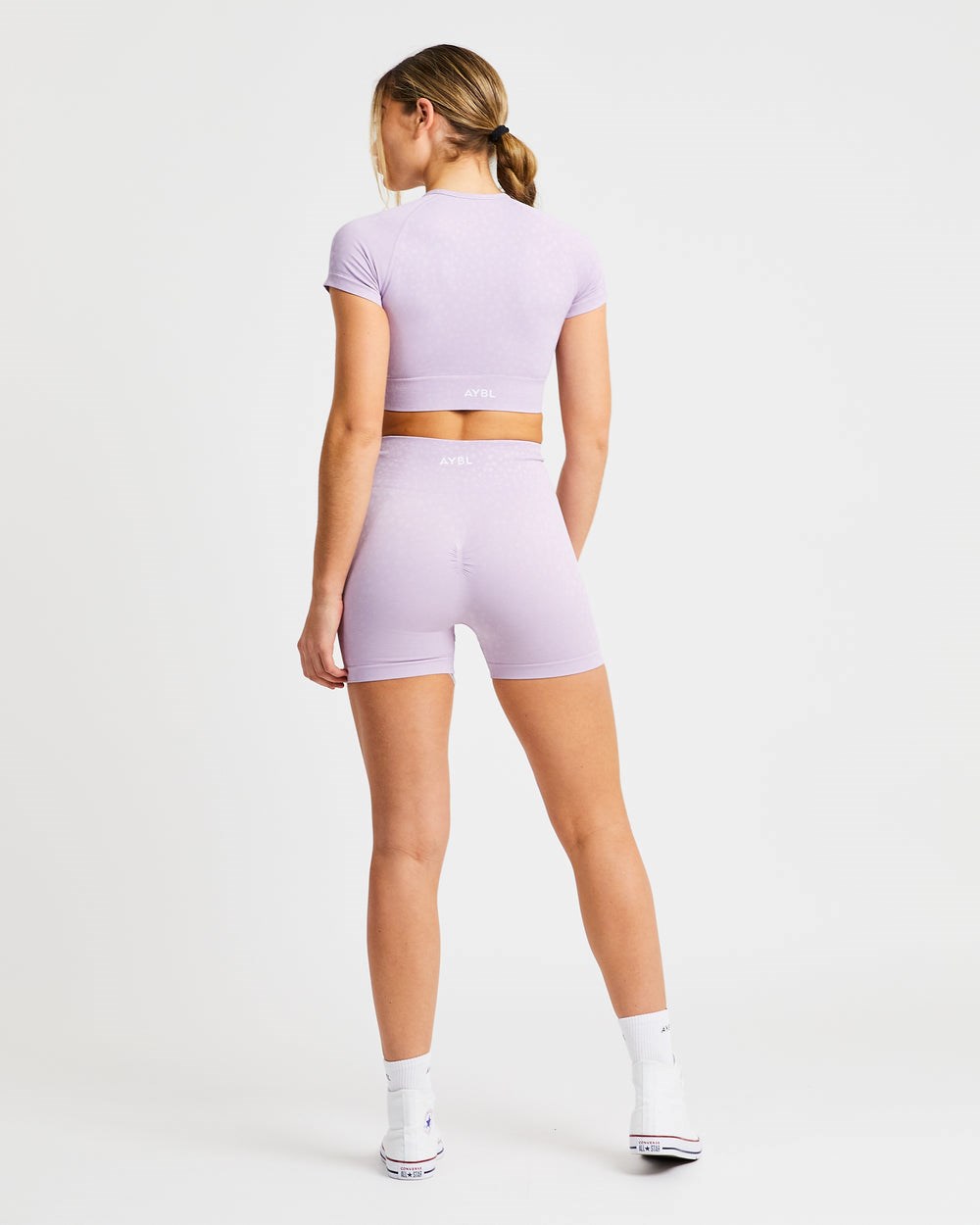 AYBL Evolve Speckle Seamless Crop Top Lilac | 013785-AVI