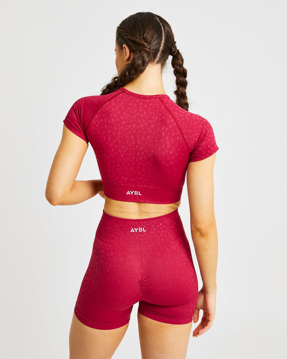 AYBL Evolve Speckle Seamless Crop Top Raspberry | 546201-EFZ