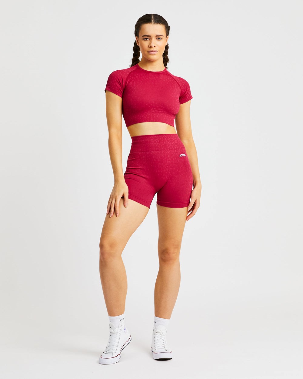 AYBL Evolve Speckle Seamless Crop Top Raspberry | 546201-EFZ