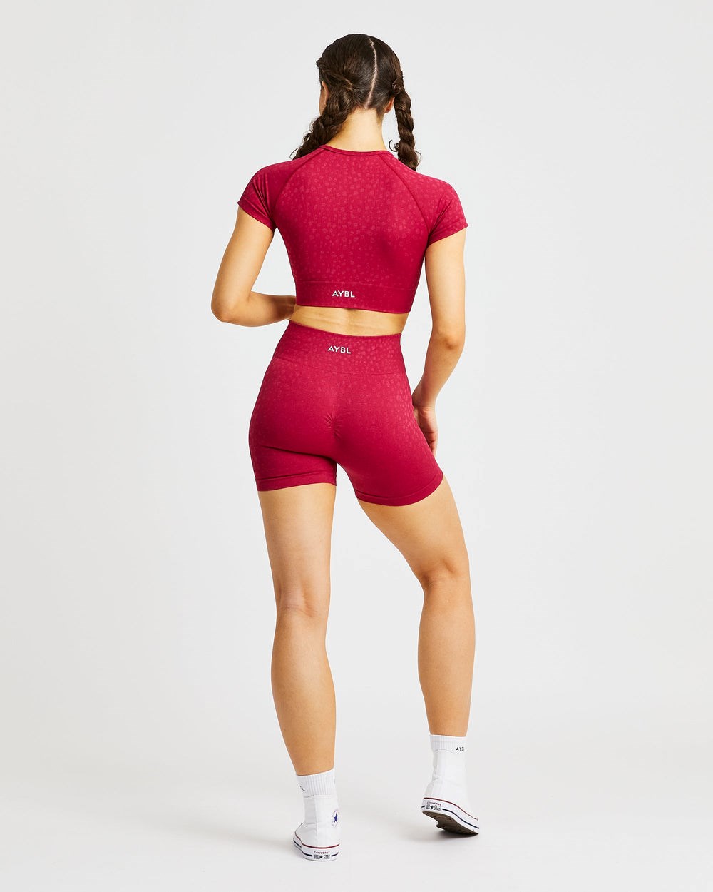 AYBL Evolve Speckle Seamless Crop Top Raspberry | 546201-EFZ