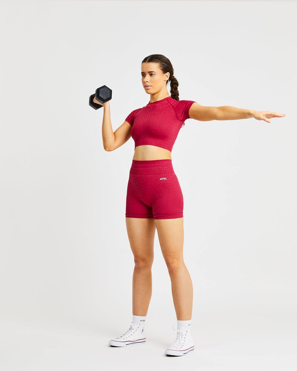 AYBL Evolve Speckle Seamless Crop Top Raspberry | 546201-EFZ