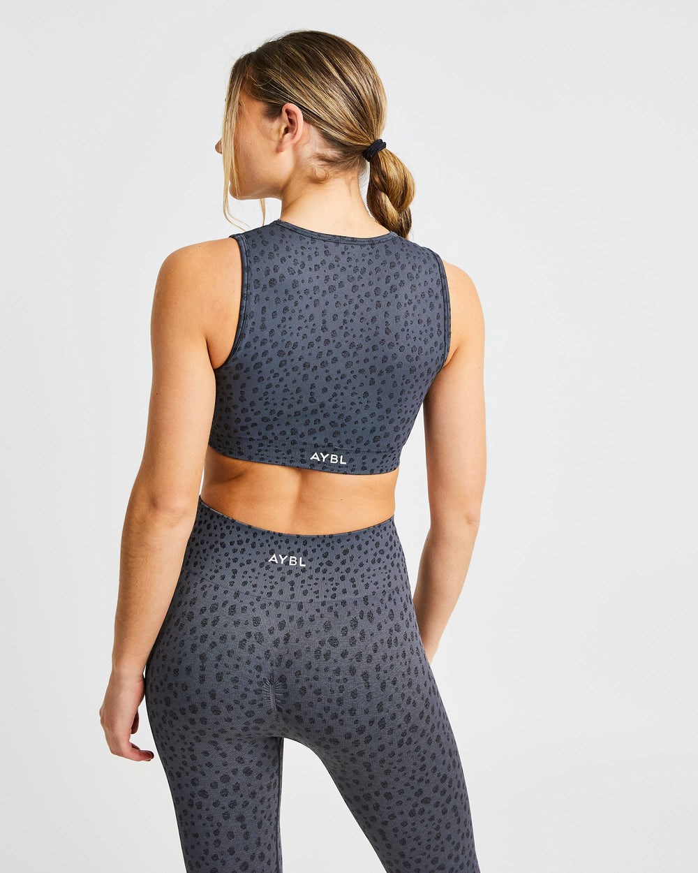 AYBL Evolve Speckle Seamless Crop Vest Charcoal | 458603-GVU