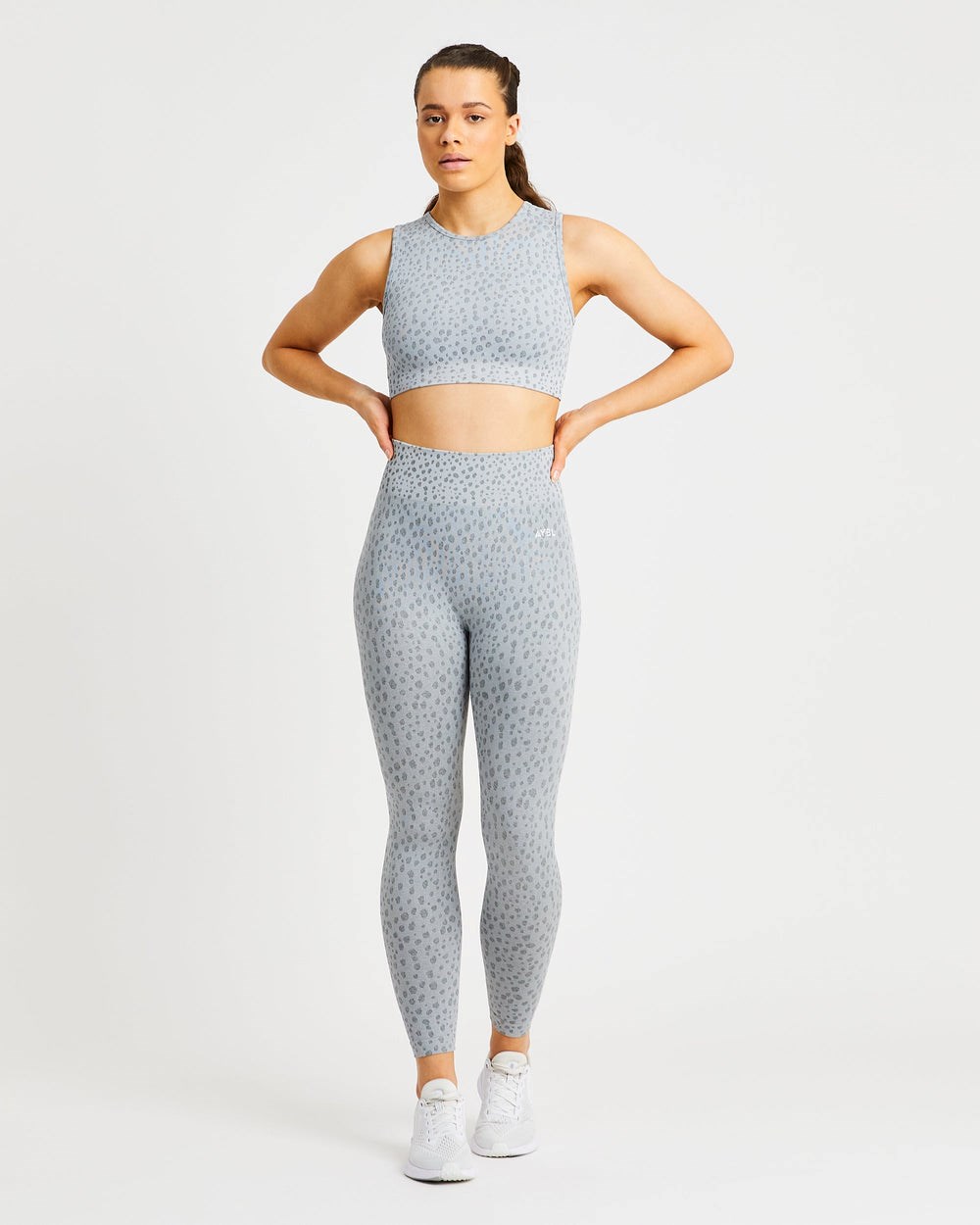 AYBL Evolve Speckle Seamless Crop Vest Głęboka Szare | 324180-OCP