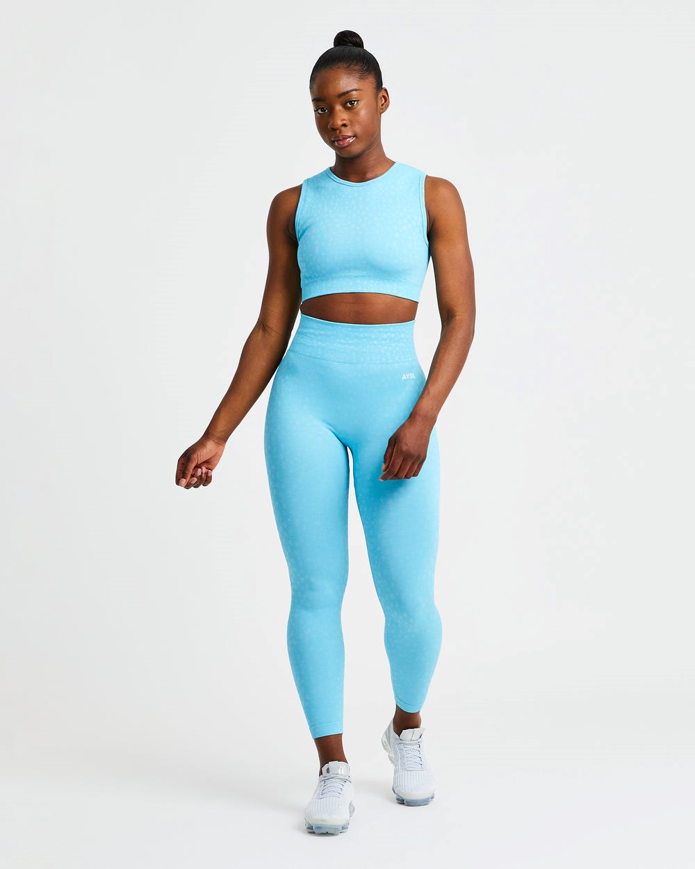 AYBL Evolve Speckle Seamless Crop Vest Głęboka Niebieskie | 358097-SOR