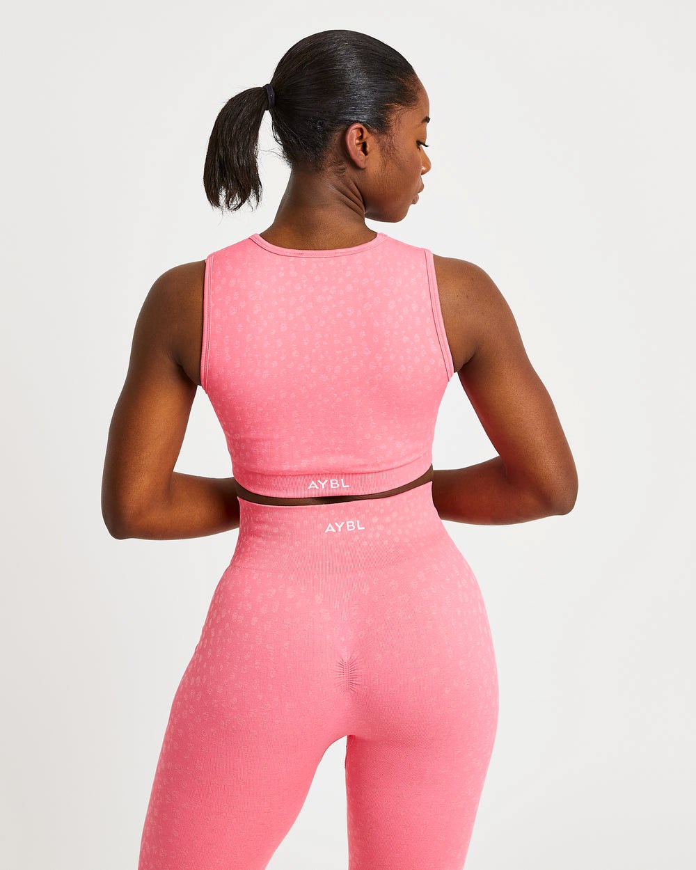 AYBL Evolve Speckle Seamless Crop Vest Koralowe Różowe | 506791-PMF