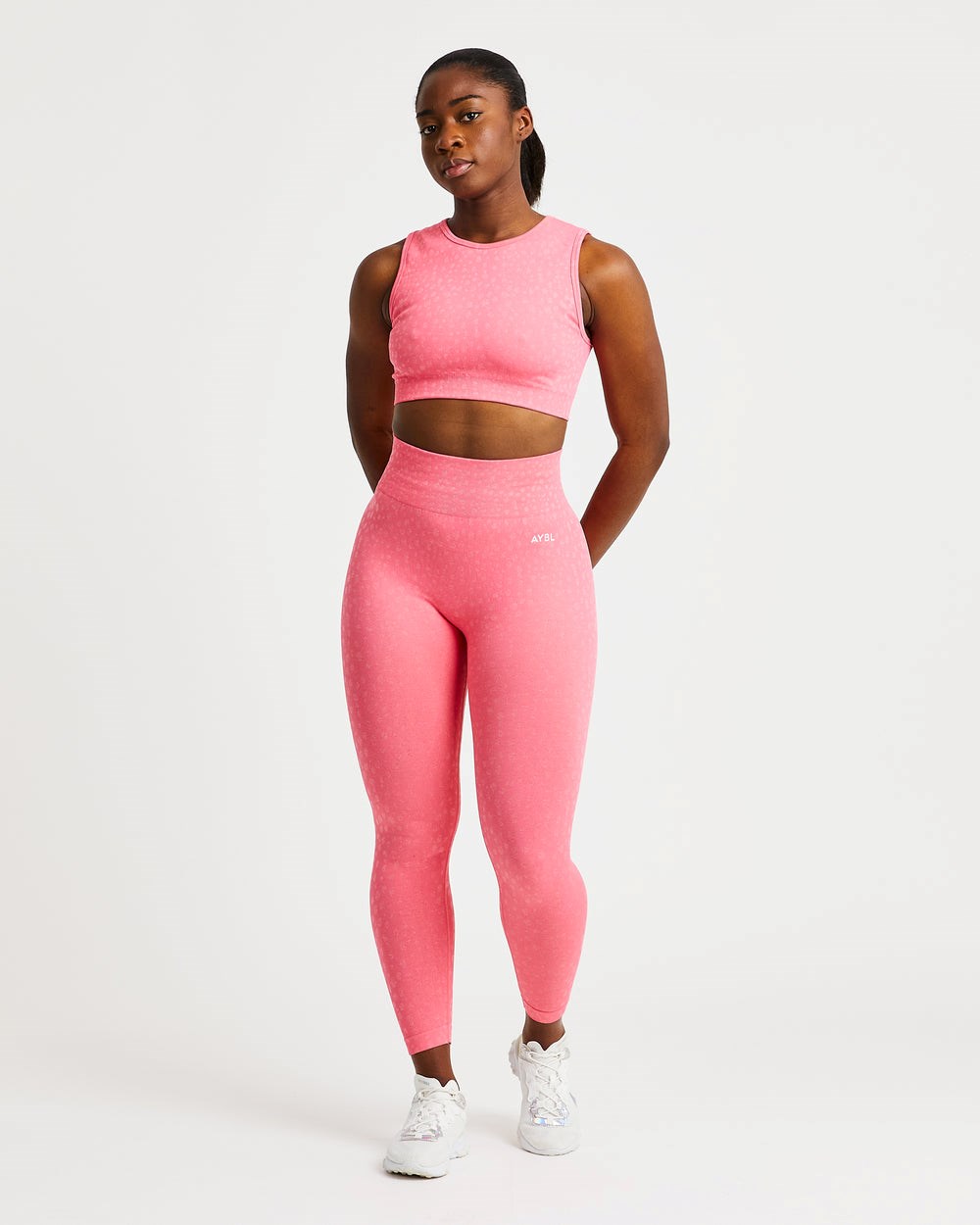 AYBL Evolve Speckle Seamless Crop Vest Koralowe Różowe | 506791-PMF