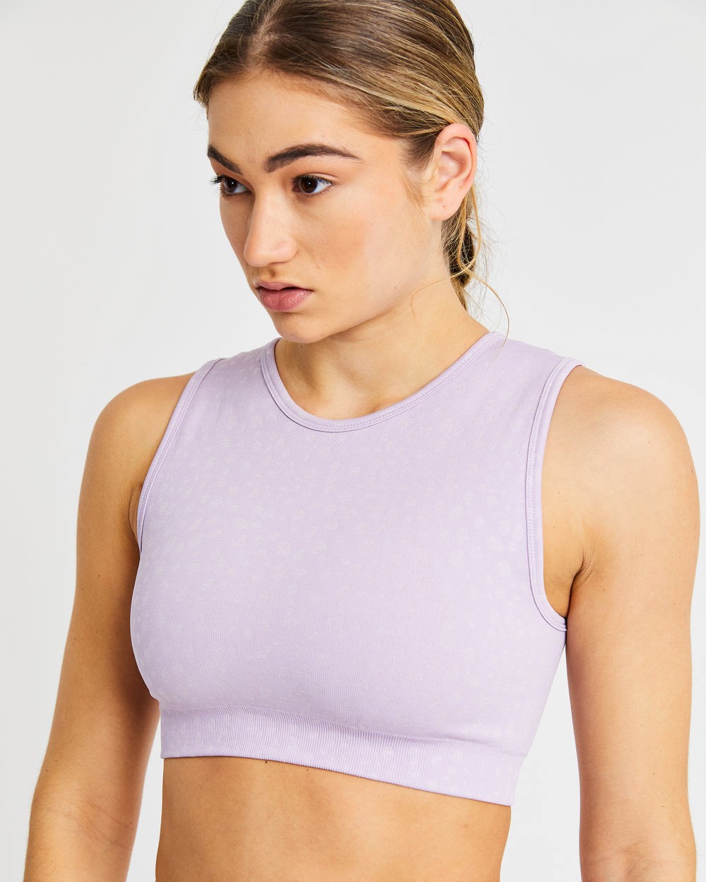 AYBL Evolve Speckle Seamless Crop Vest Lilac | 604825-DHR