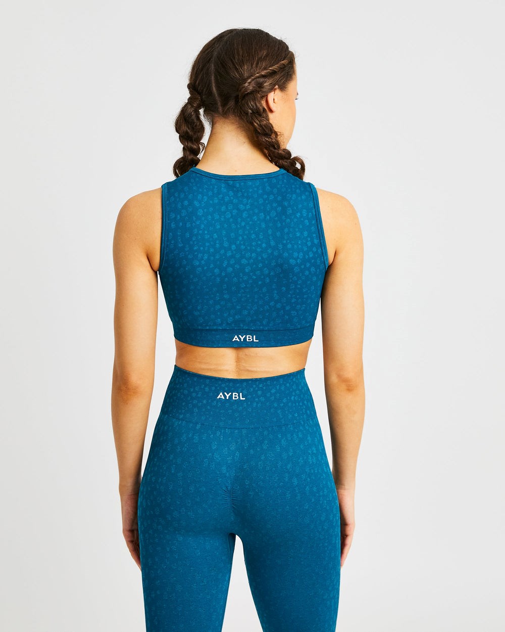 AYBL Evolve Speckle Seamless Crop Vest Teal | 245316-MRB