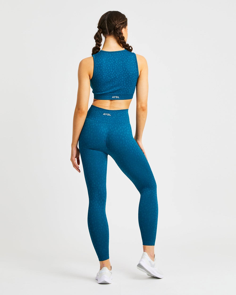 AYBL Evolve Speckle Seamless Crop Vest Teal | 245316-MRB