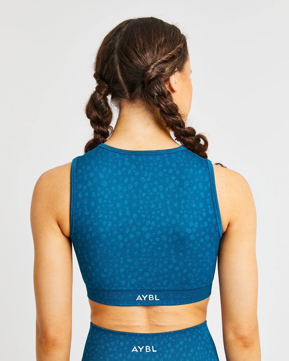 AYBL Evolve Speckle Seamless Crop Vest Teal | 245316-MRB