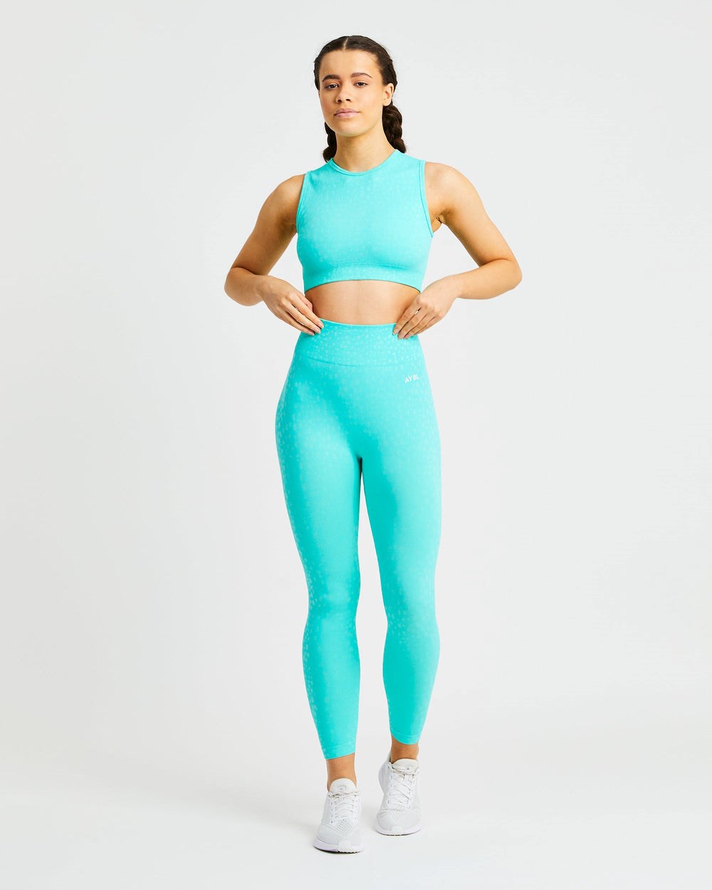 AYBL Evolve Speckle Seamless Crop Vest Zielone | 609817-BPQ