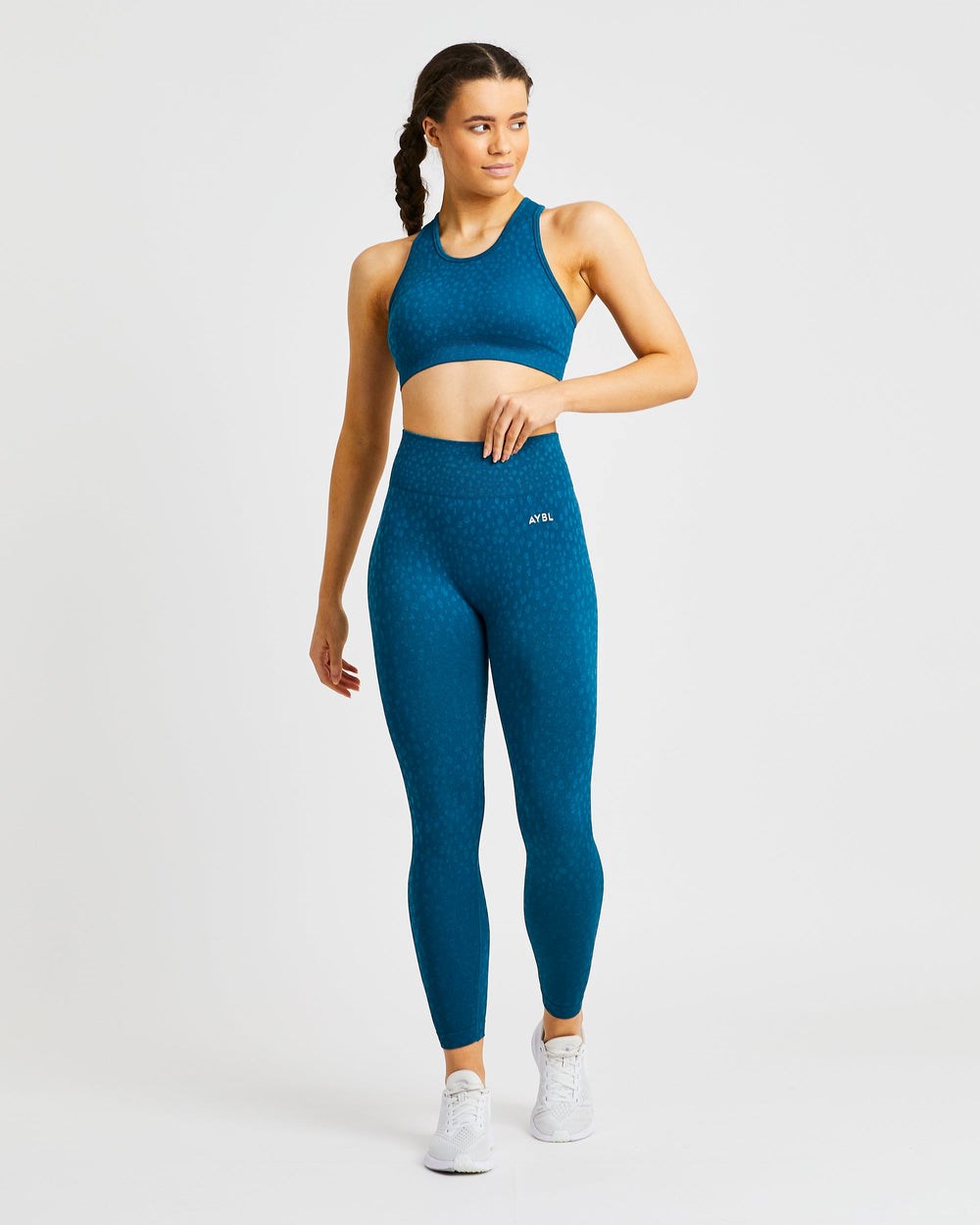 AYBL Evolve Speckle Seamless Leggings Teal | 913480-VIA