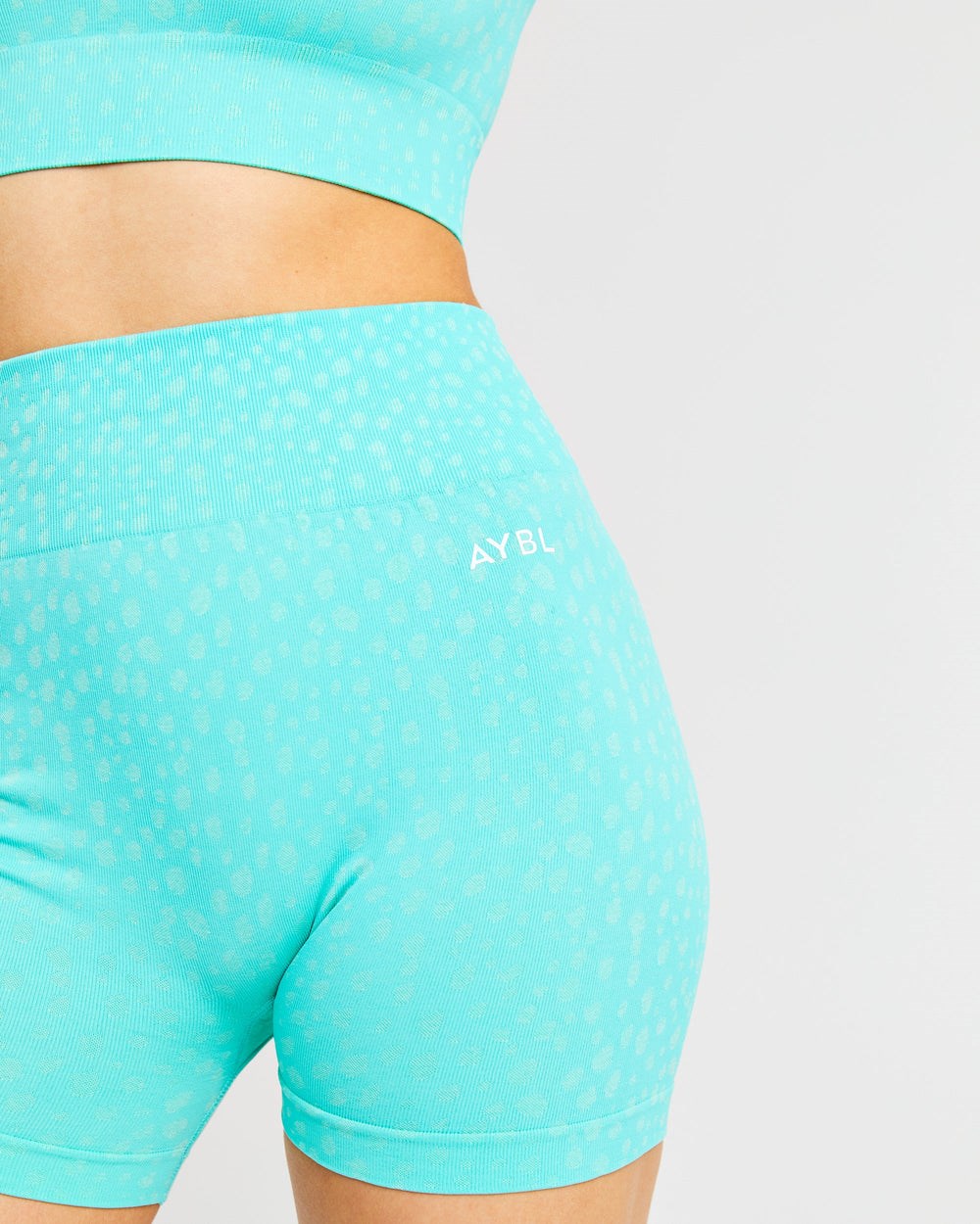 AYBL Evolve Speckle Seamless Shorts Zielone | 469035-FJD