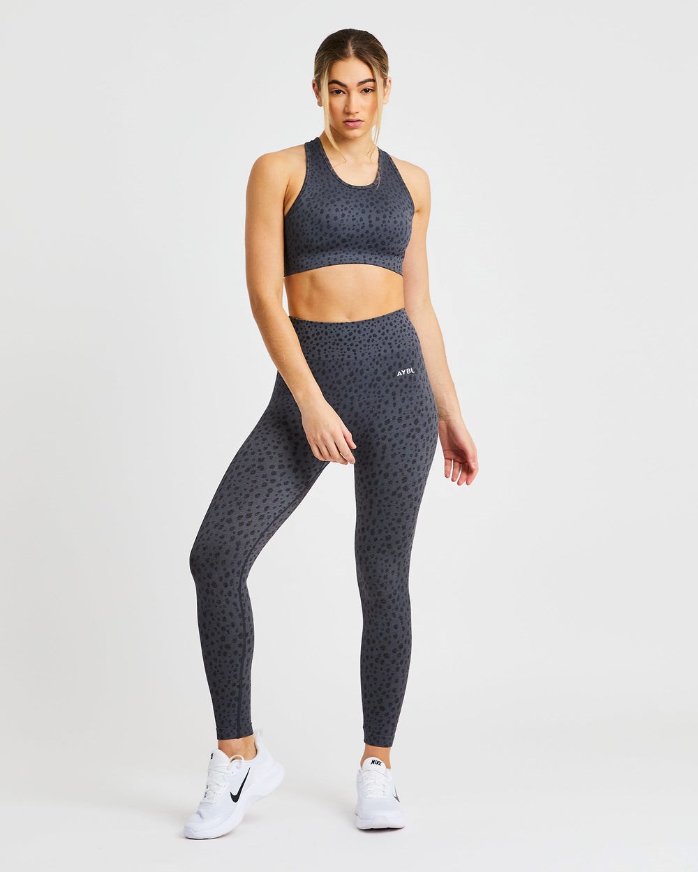 AYBL Evolve Speckle Seamless Sports Bra Charcoal | 275419-BAK