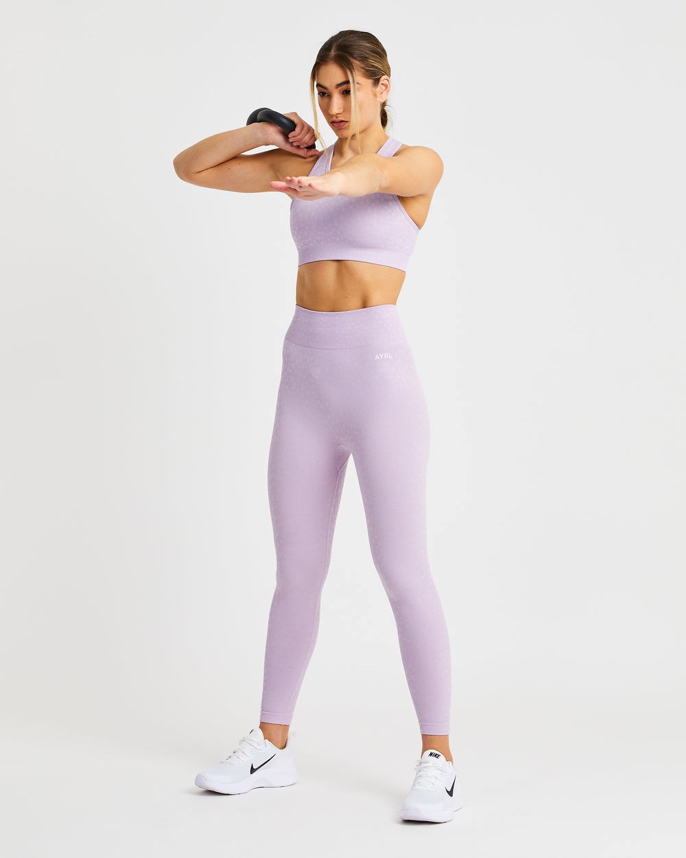 AYBL Evolve Speckle Seamless Sports Bra Lilac | 360421-OMZ