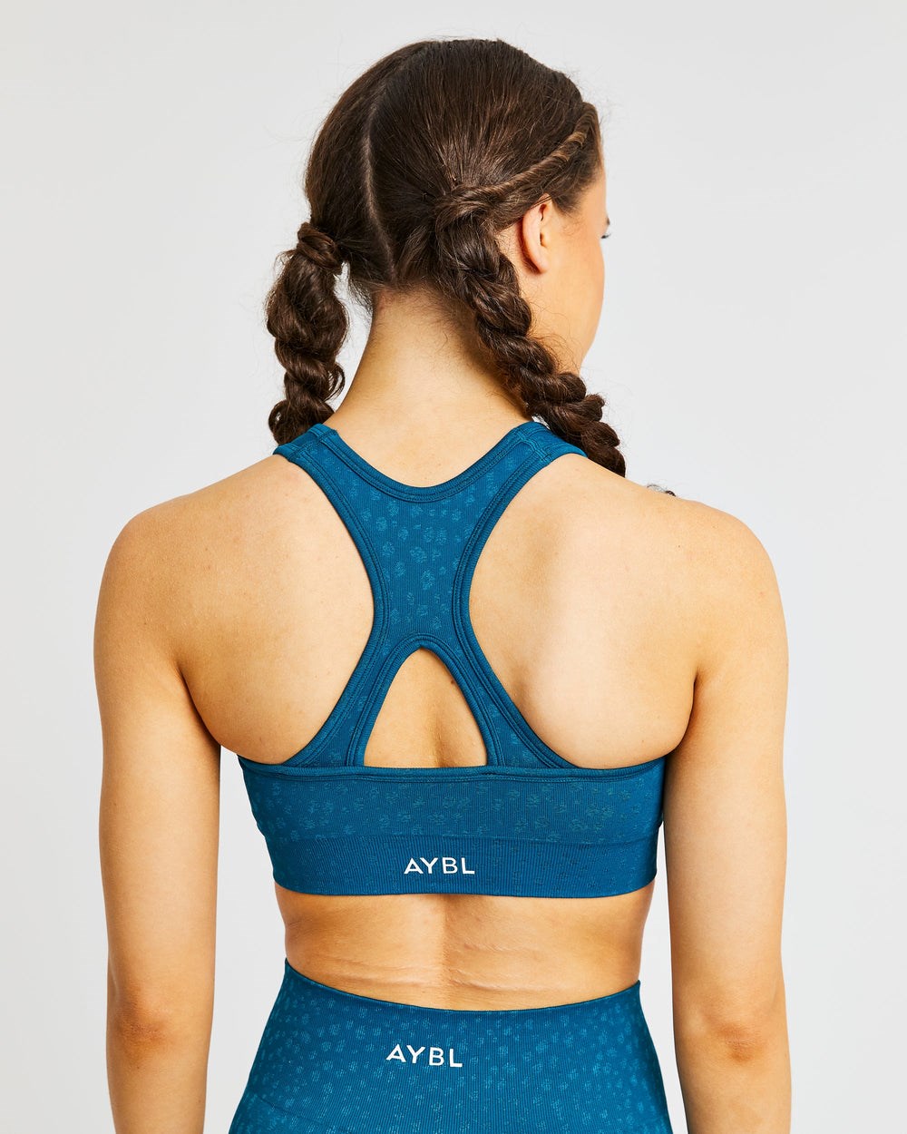 AYBL Evolve Speckle Seamless Sports Bra Teal | 480921-AYQ