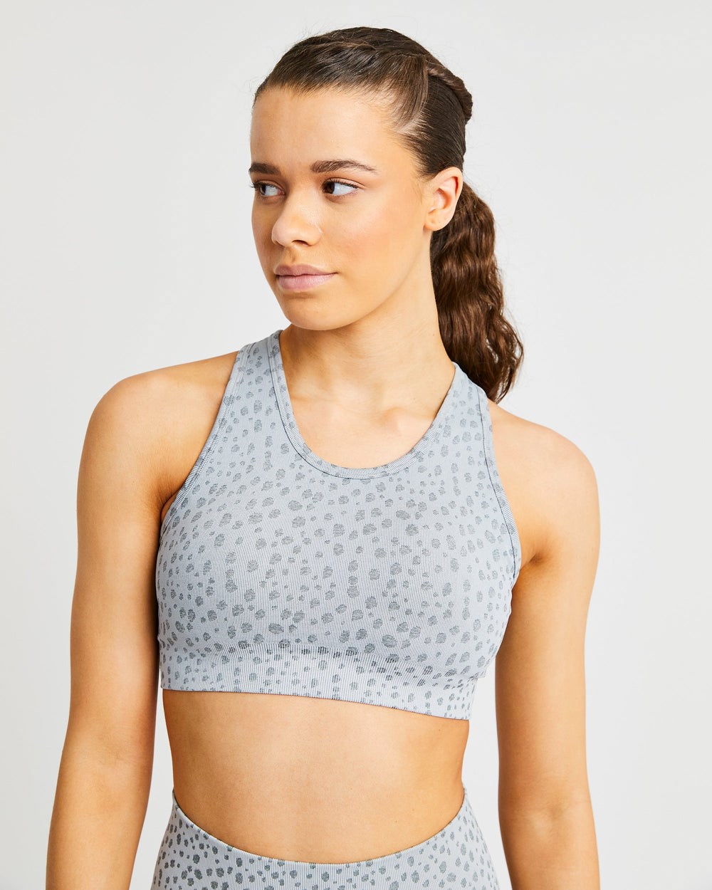 AYBL Evolve Speckle Seamless Sports Bra Głęboka Szare | 596708-PCO