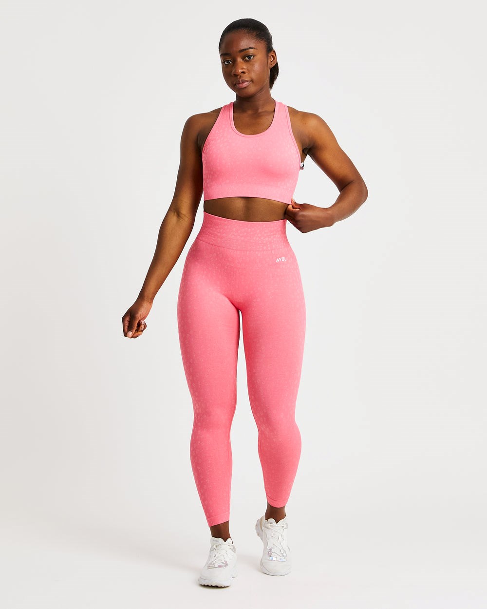 AYBL Evolve Speckle Seamless Sports Bra Koralowe Różowe | 756420-LUD