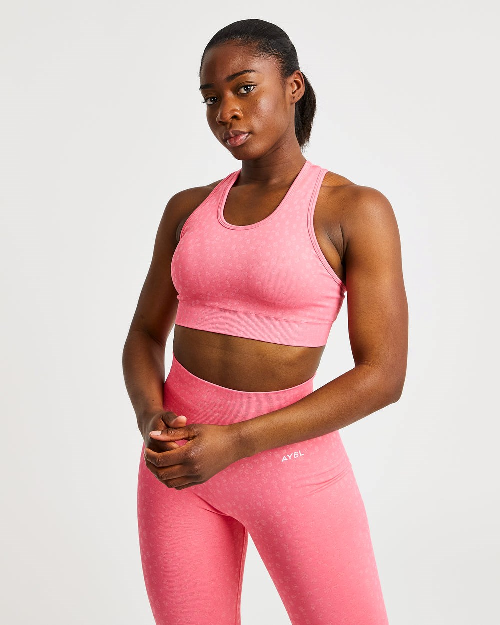 AYBL Evolve Speckle Seamless Sports Bra Koralowe Różowe | 756420-LUD