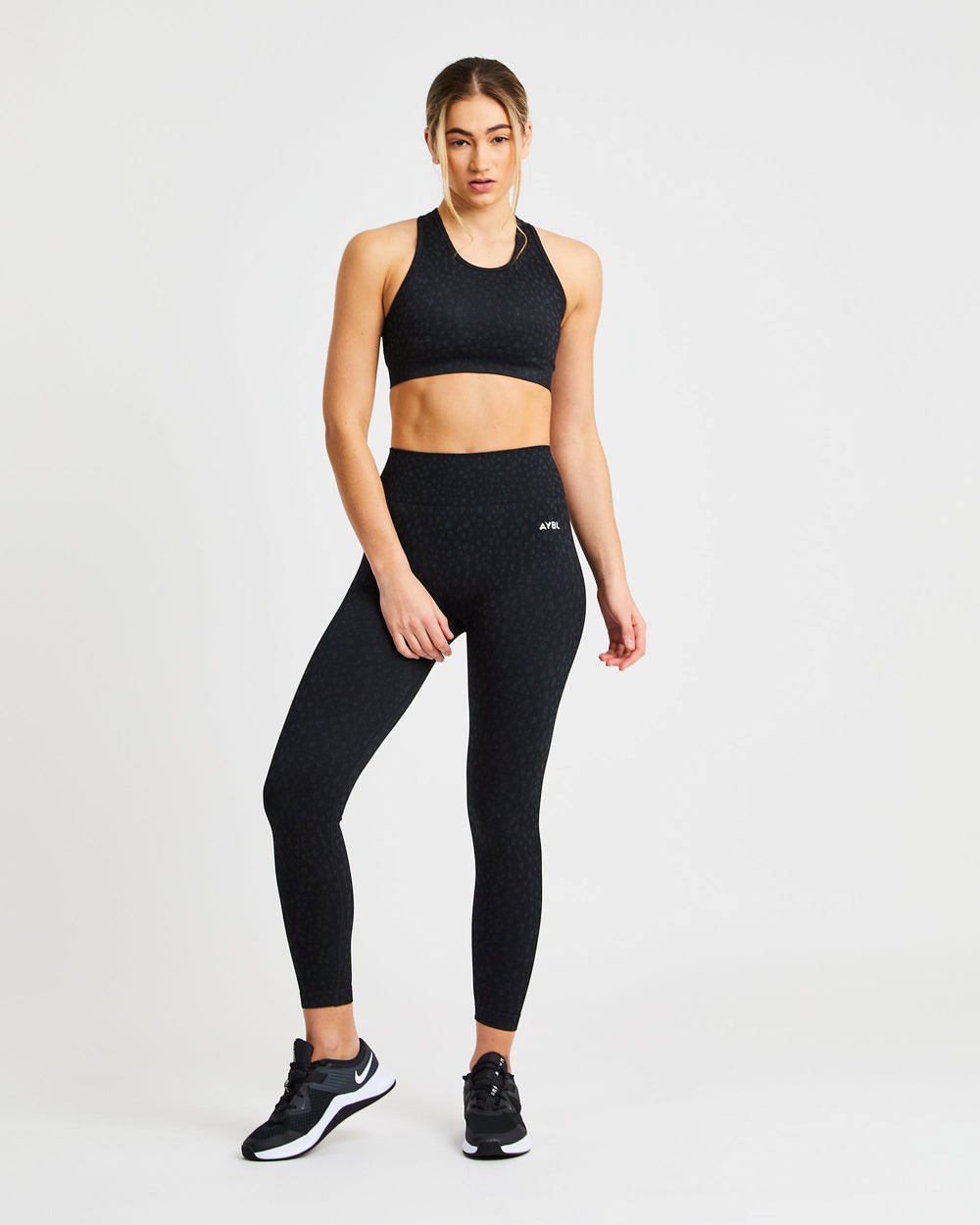 AYBL Evolve Speckle Seamless Sports Bra Czarne | 904687-OFG