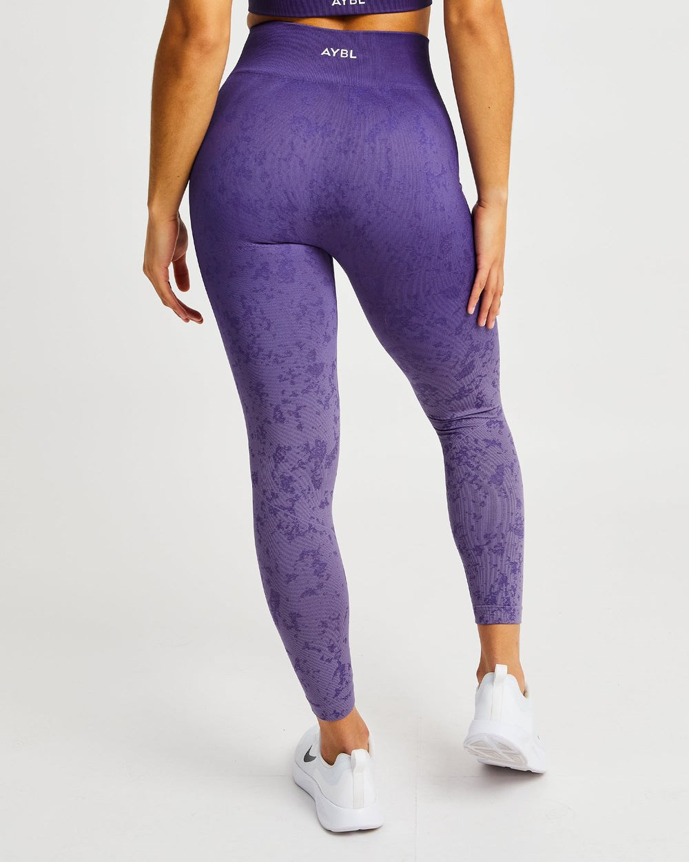 AYBL Flare Seamless Leggings Fioletowe | 798215-USG