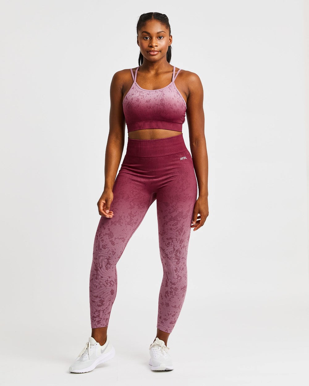 AYBL Flare Seamless Leggings Plum | 541670-HEA