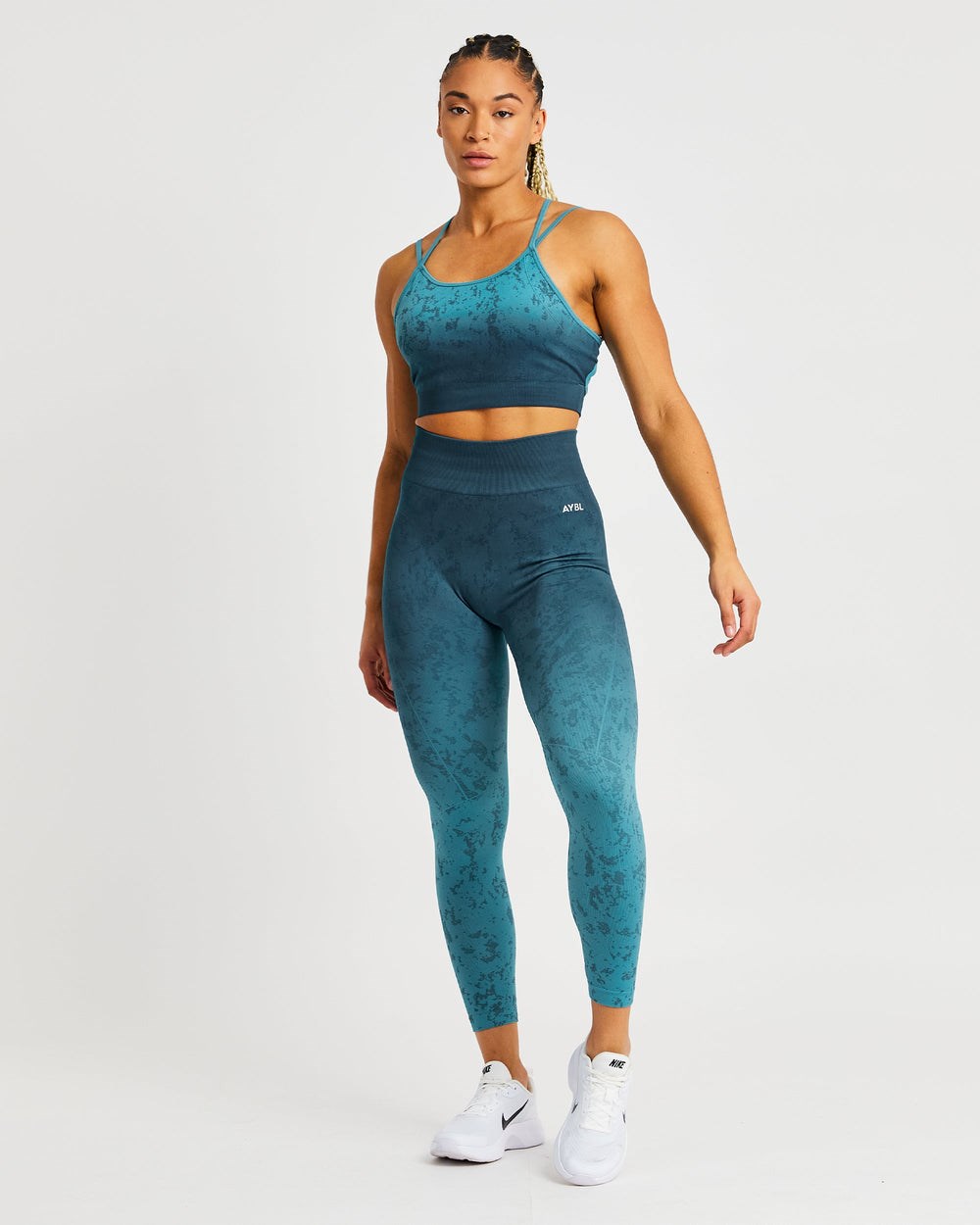 AYBL Flare Seamless Leggings Teal | 951426-MPZ