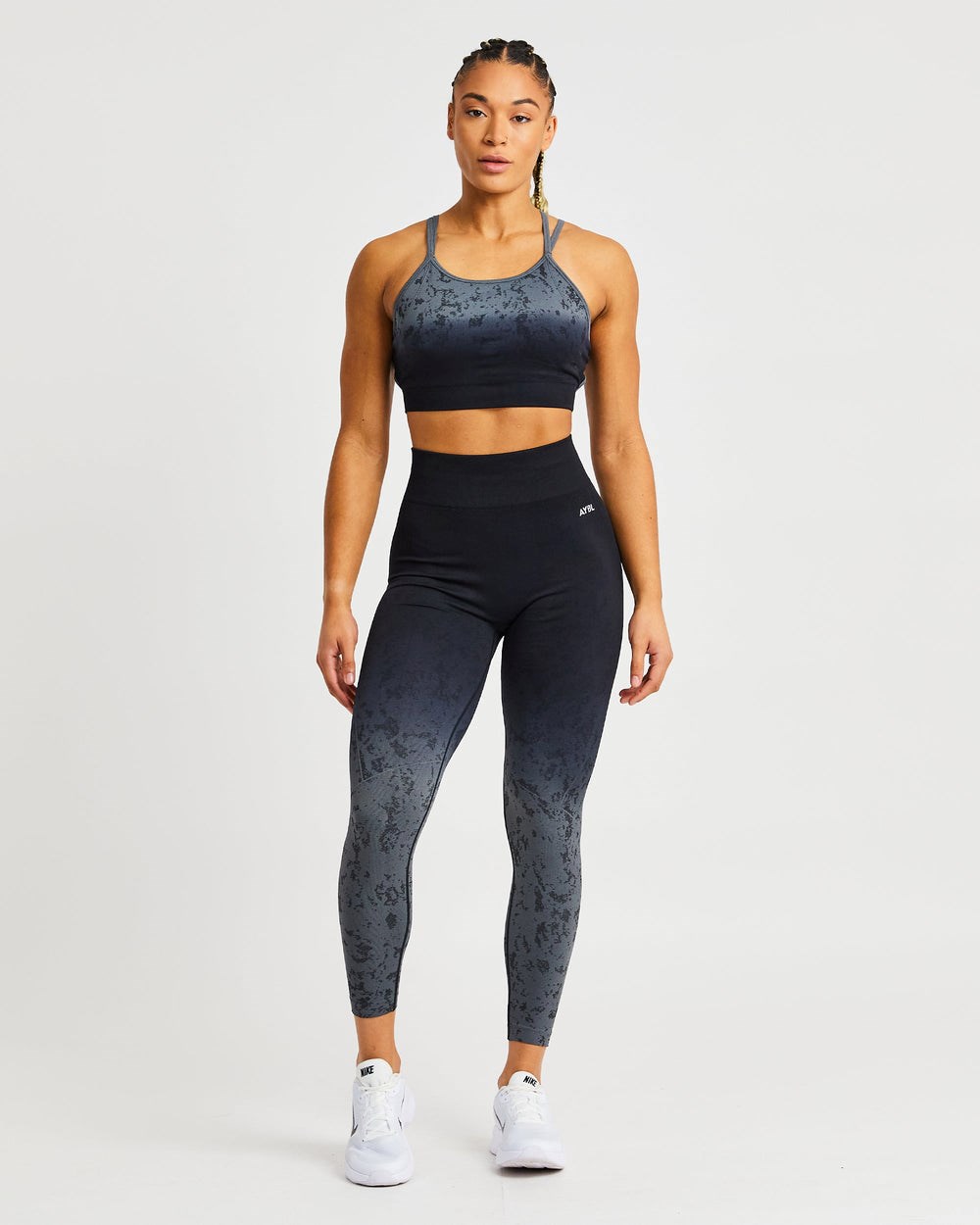 AYBL Flare Seamless Sports Bra Czarne | 951428-YZK