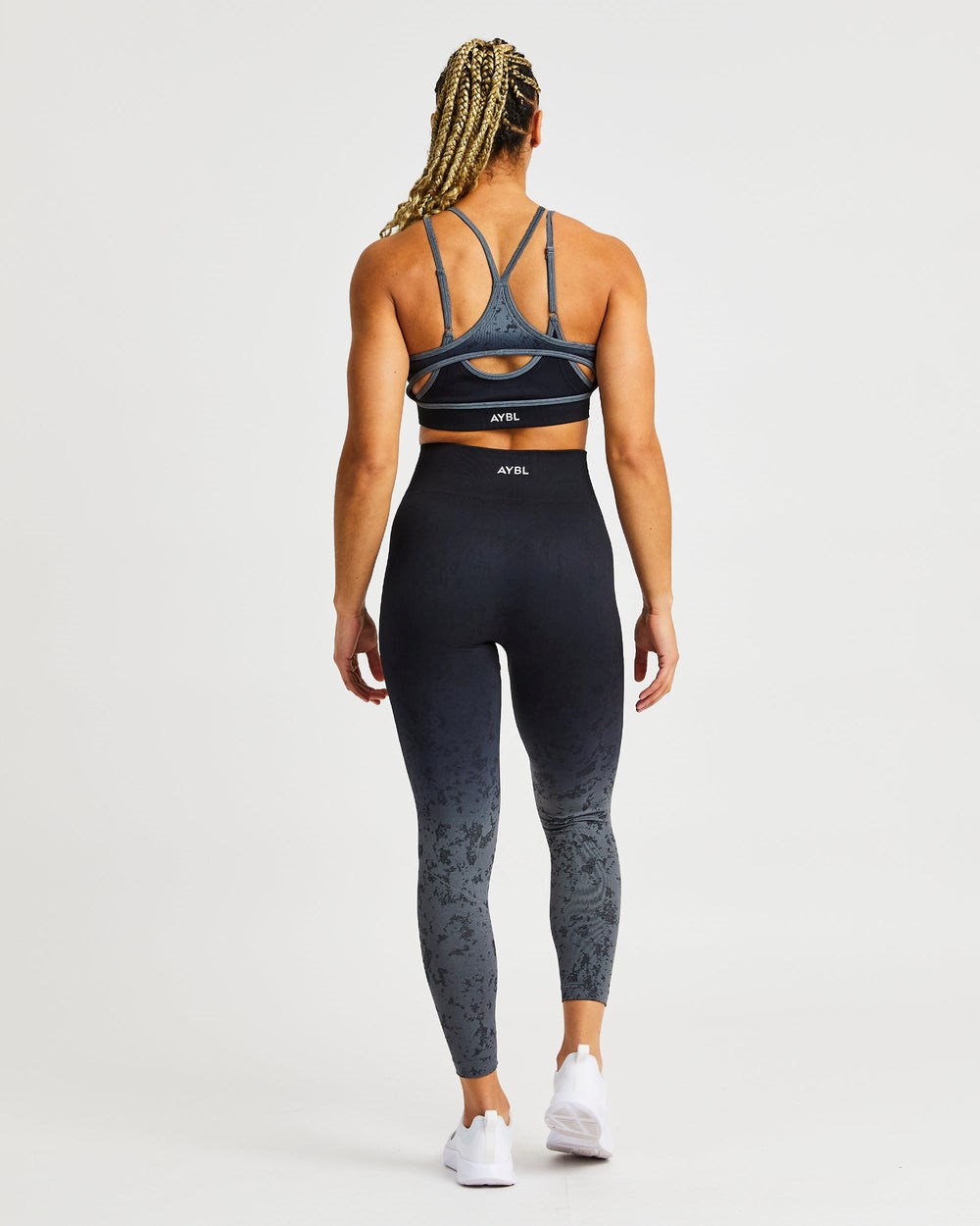 AYBL Flare Seamless Sports Bra Czarne | 951428-YZK