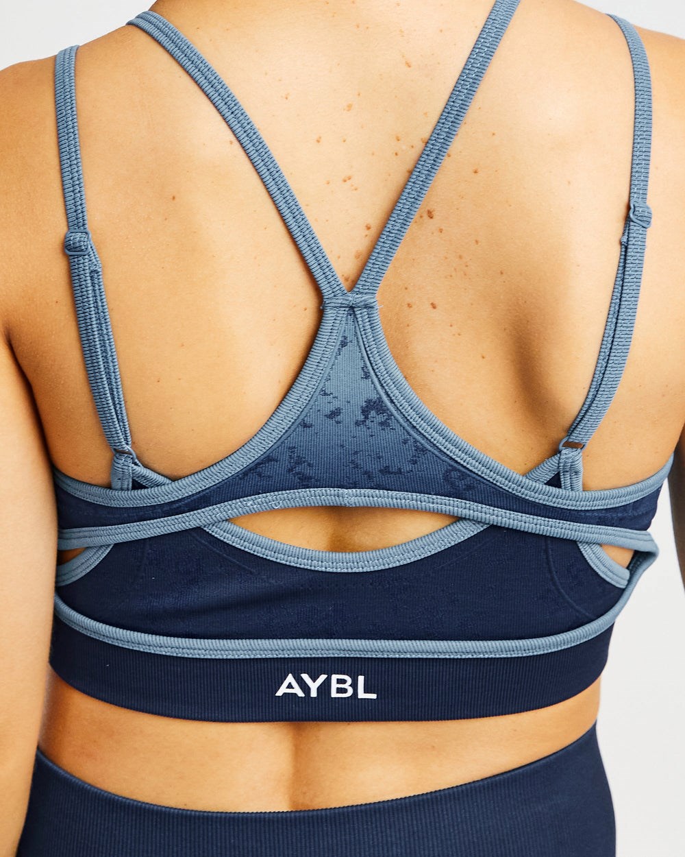 AYBL Flare Seamless Sports Bra Niebieskie | 062413-LVJ