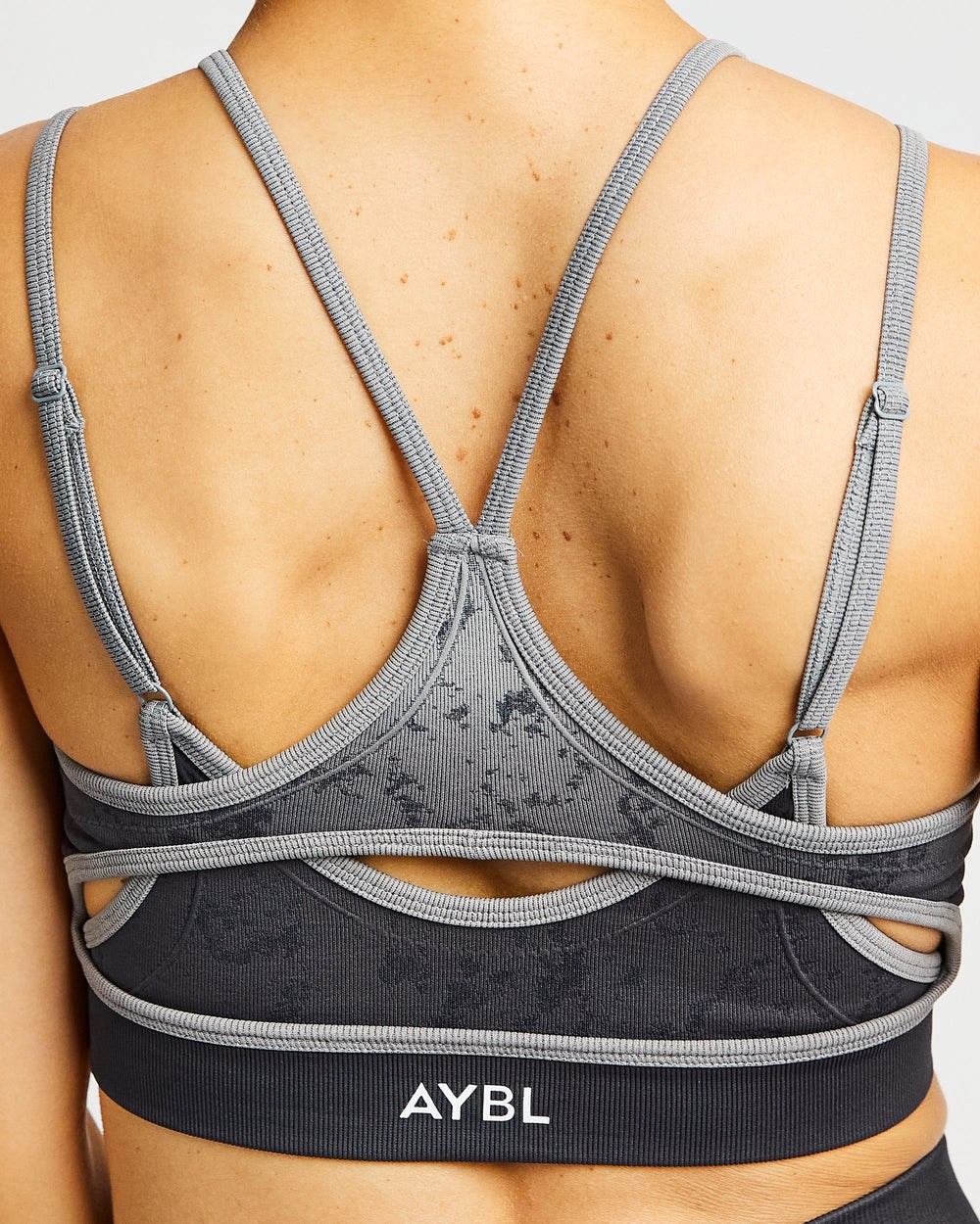 AYBL Flare Seamless Sports Bra Szare | 594827-GYE