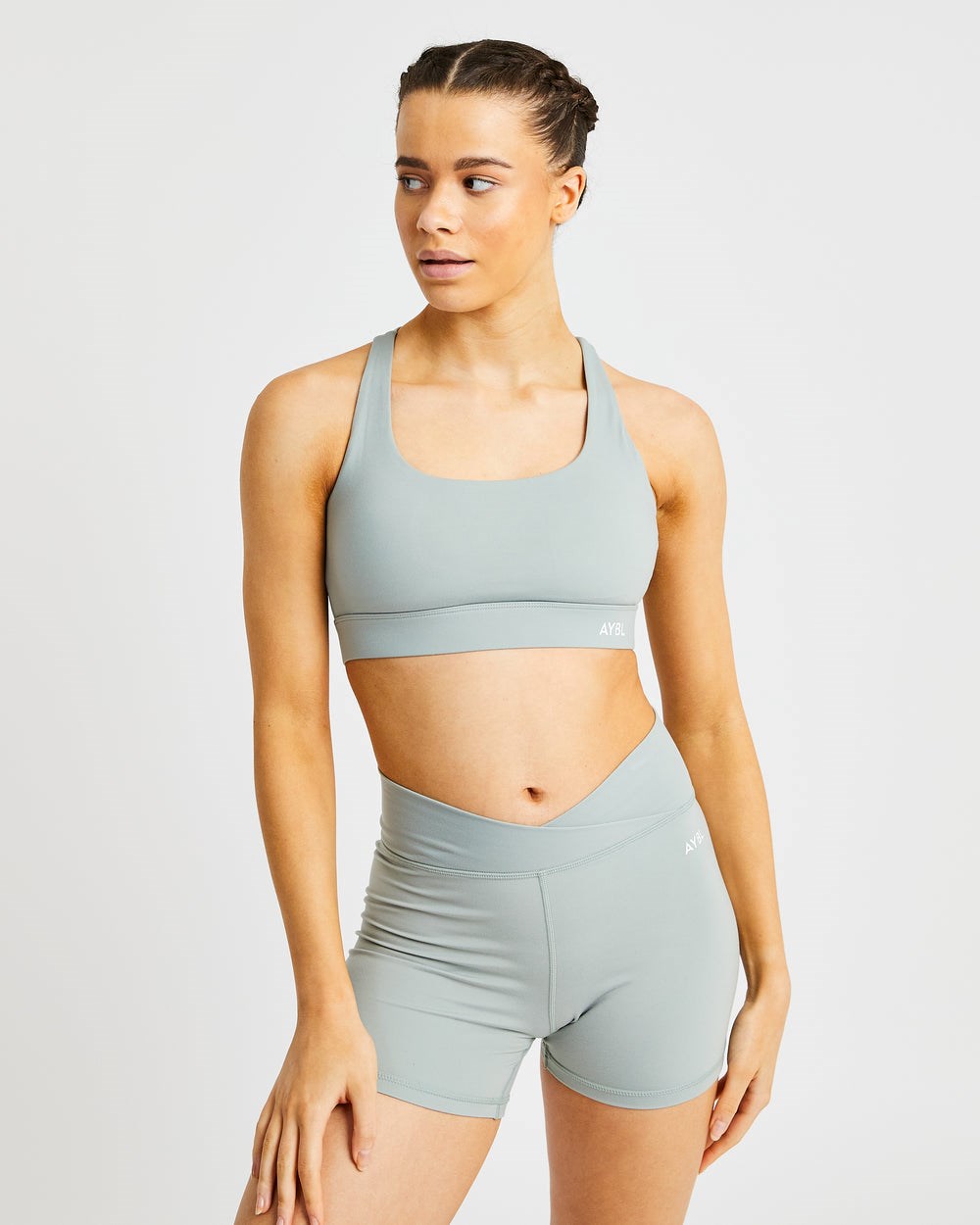 AYBL Flow Sports Bra Zielone | 396714-PYK