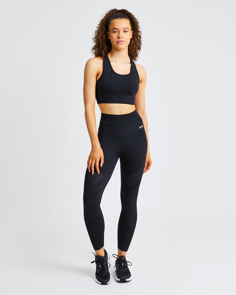 AYBL Ignite Seamless Leggings Czarne | 635480-SMT