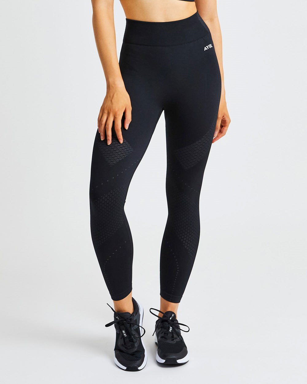 AYBL Ignite Seamless Leggings Czarne | 635480-SMT